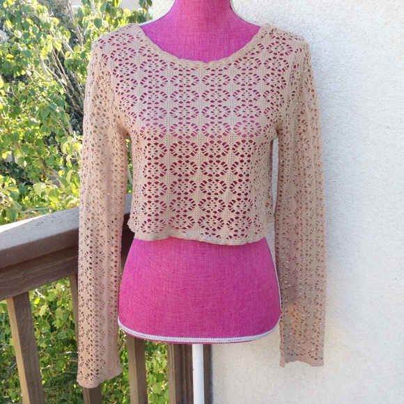 Free People Tops - Free People Long Sleeve Crop Top Small